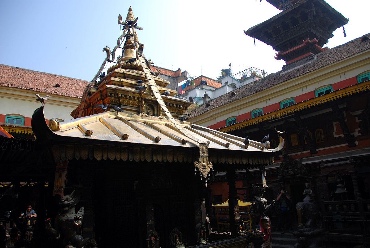 Kathmandu Patan Golden Temple 10 Swayambhu Chaitya With Entrance Doorway To The Right 